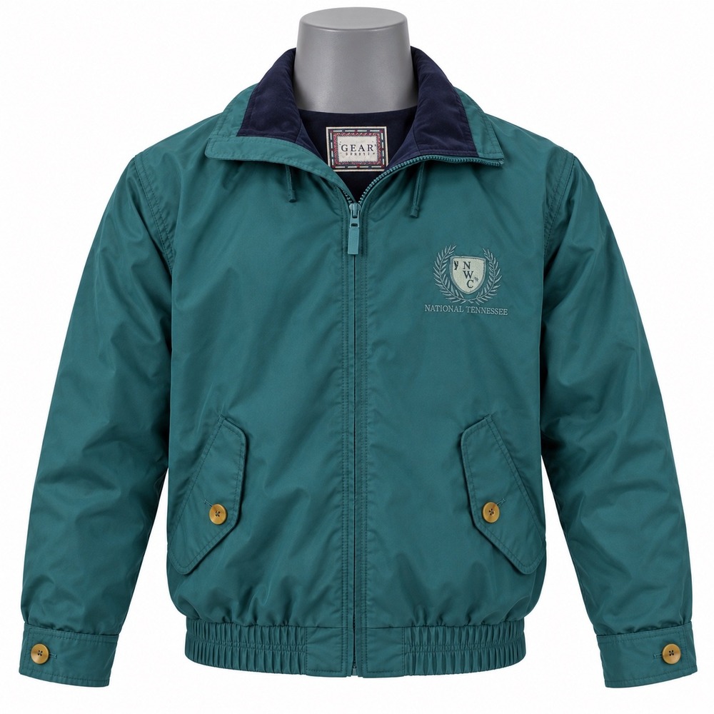 Gear For Sports Mens XL Nissan Tennessee NWC Windbreaker Jacket Teal Green Zip